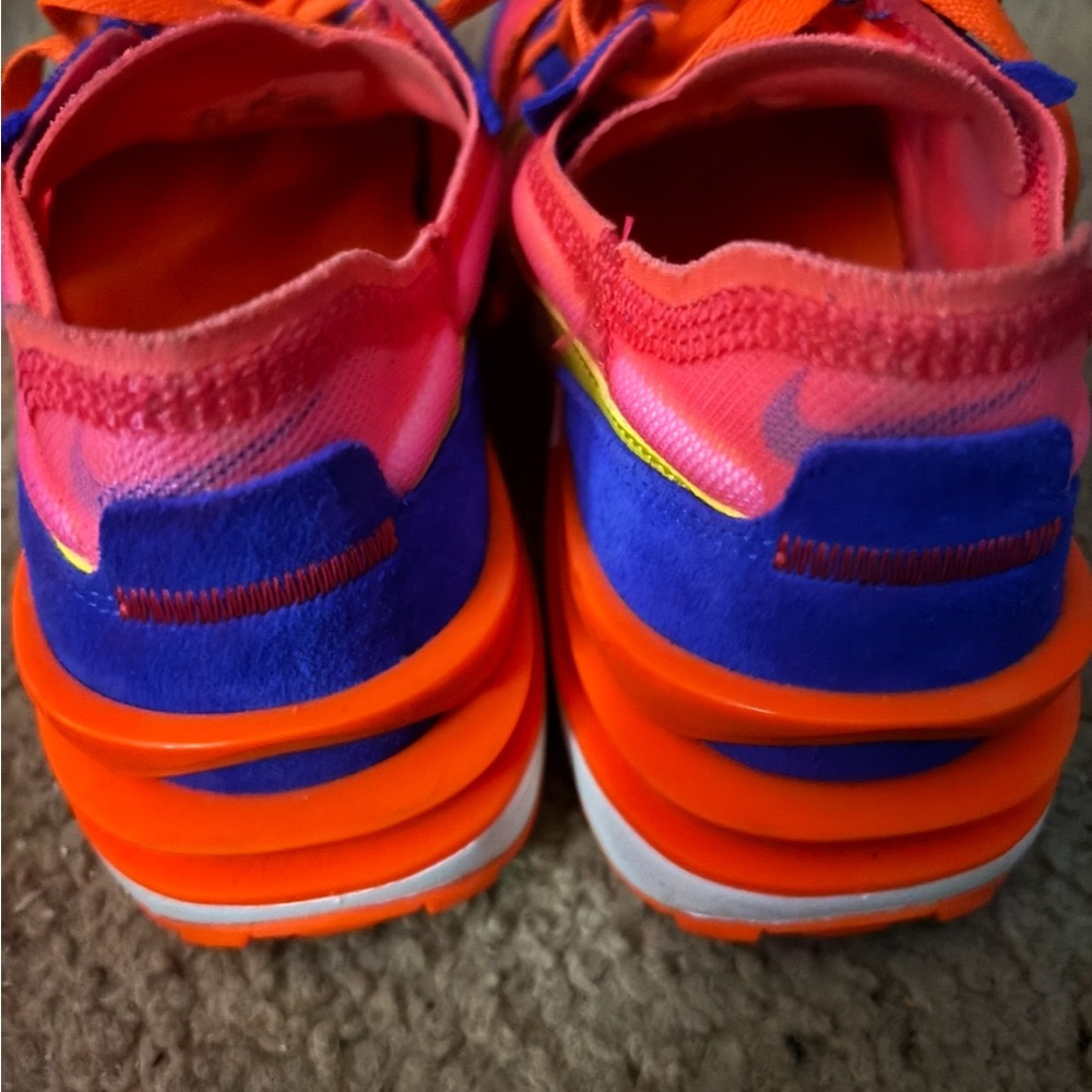 Nike Orange and Blue Sneakers with Mesh Upper